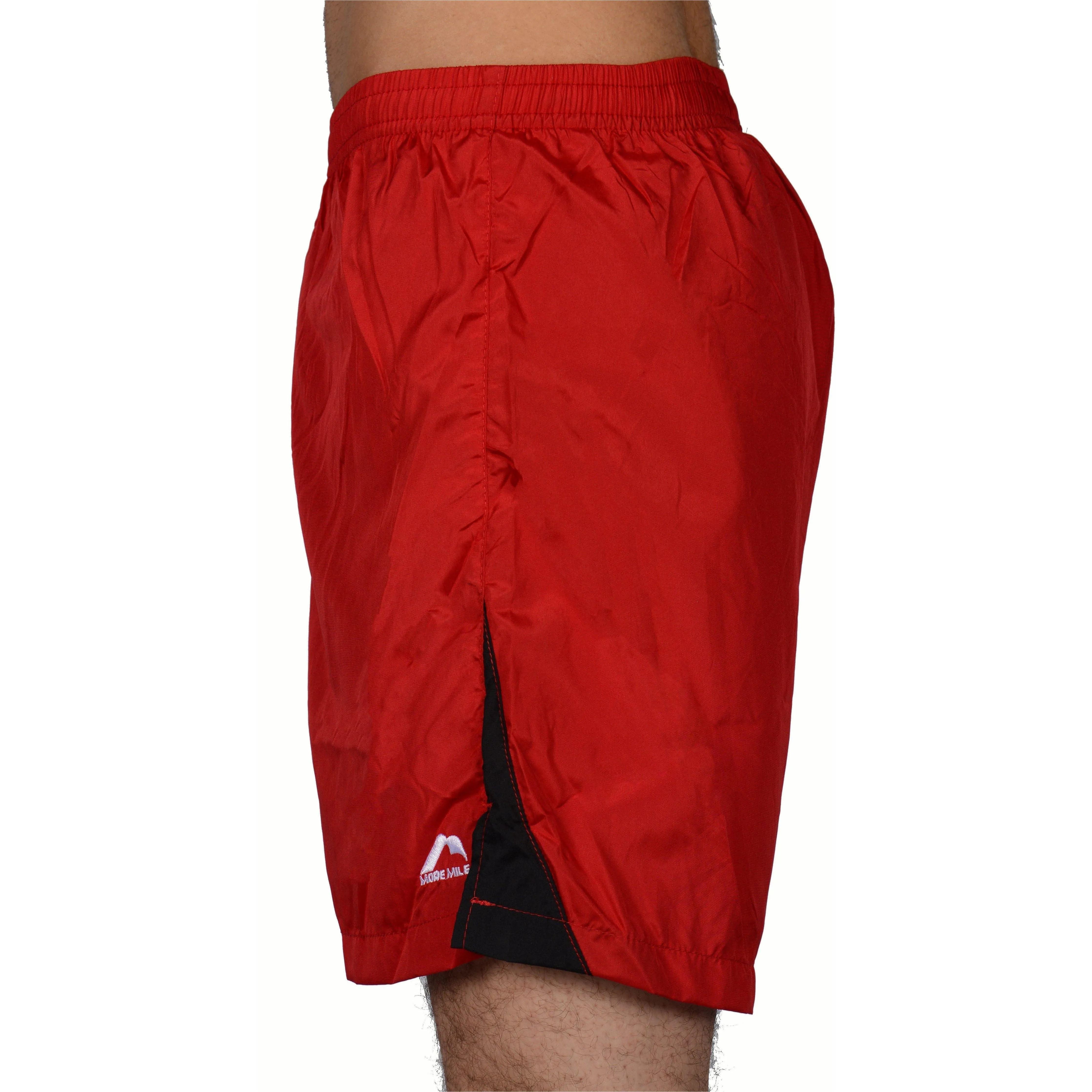More Mile Zorbo 7 Inch Baggy Mens Running Shorts - Red