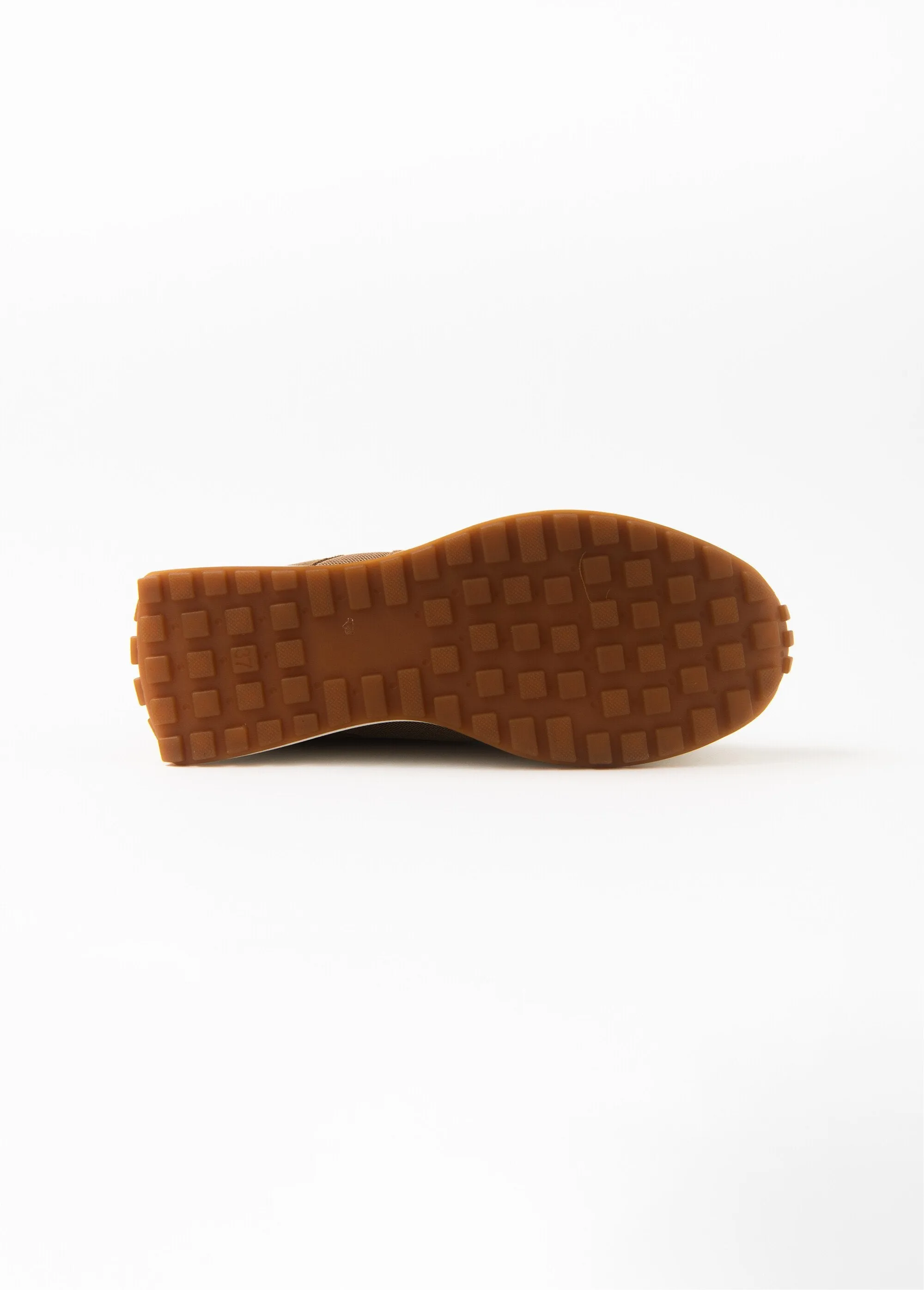 Multi-material gold lace-up sneakers