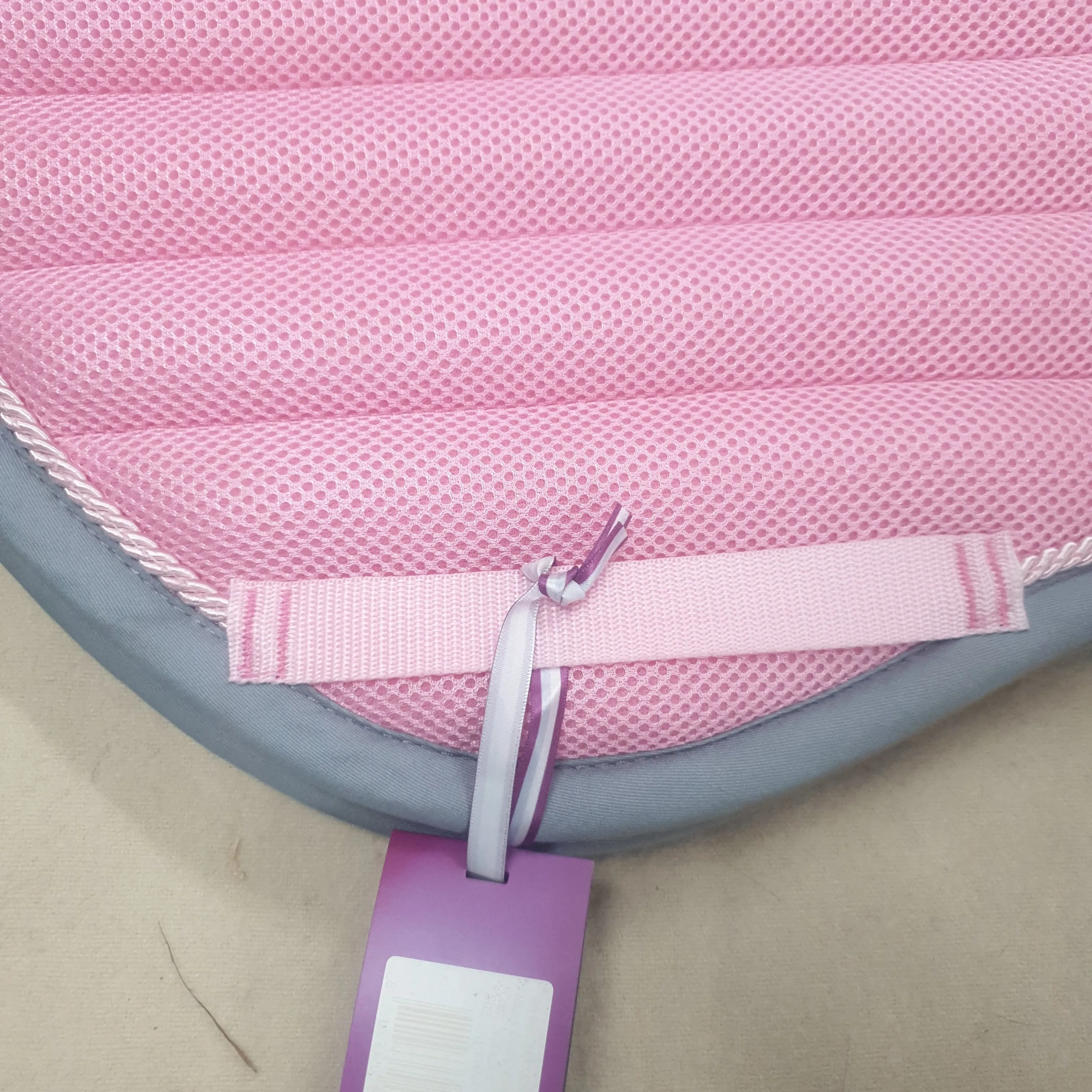 New QHP pony size pink saddle cloth with grey trim FREE POSTAGE 🟢