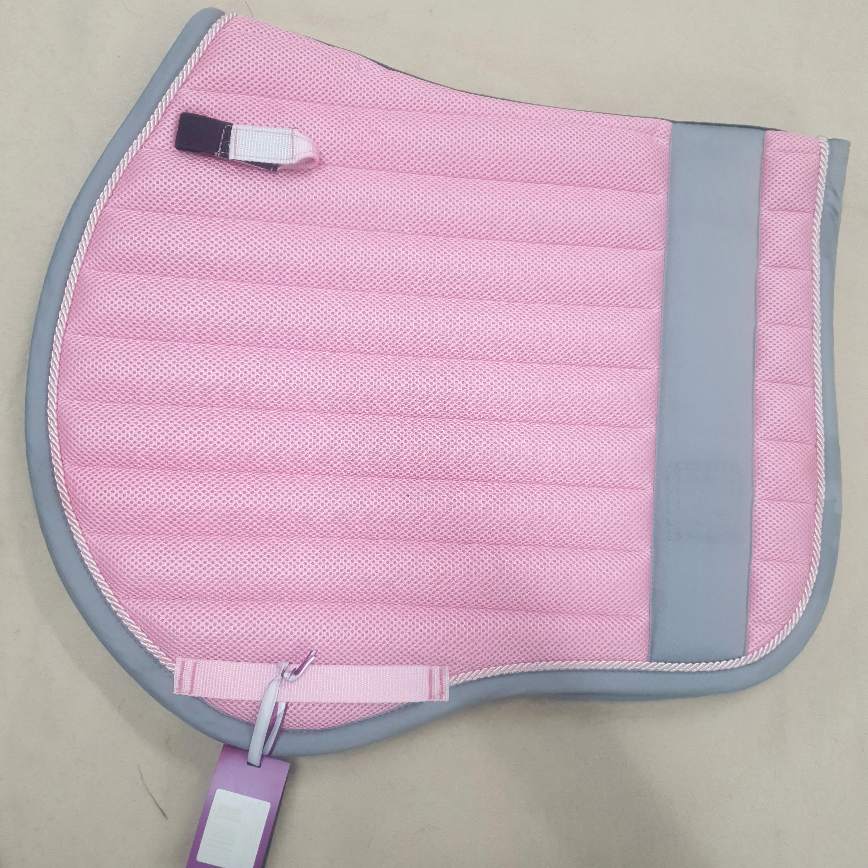 New QHP pony size pink saddle cloth with grey trim FREE POSTAGE 🟢