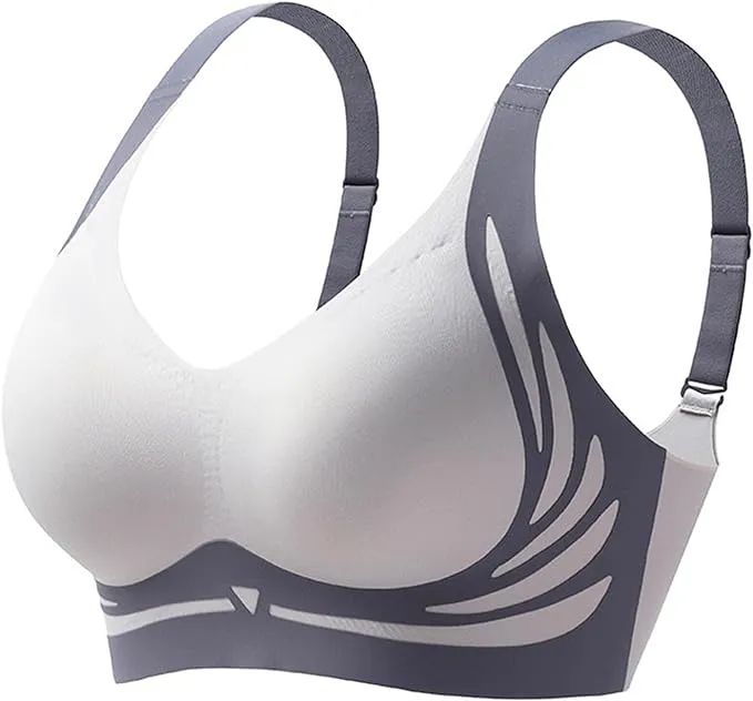 NEW Retails $45 TAIMEI Blue Super Gather Bra Wireless Push-Up Bra Comfortable Gather Bra Lift Bra Women Lingerie Everyday Sports Bras Sz M