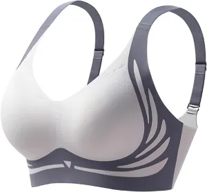 NEW Retails $45 TAIMEI Blue Super Gather Bra Wireless Push-Up Bra Comfortable Gather Bra Lift Bra Women Lingerie Everyday Sports Bras Sz M