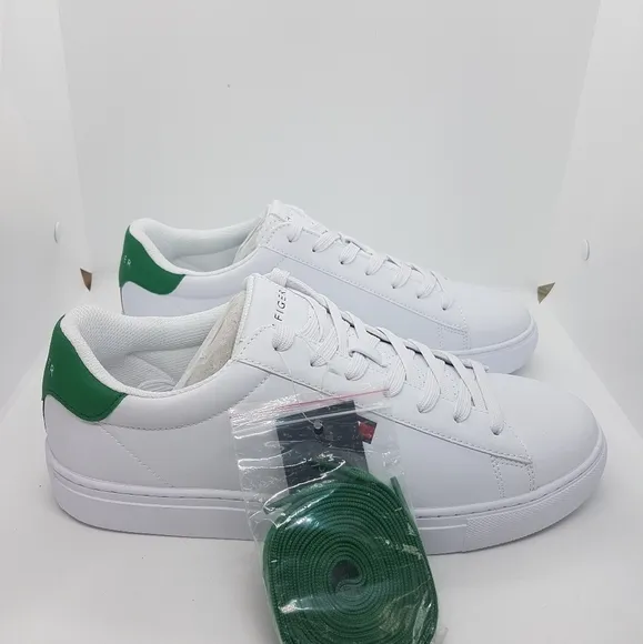 New Tommy Hilfiger Men's Brecon 3 Casual White/Green Sneakers Sz 10