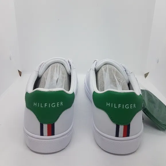New Tommy Hilfiger Men's Brecon 3 Casual White/Green Sneakers Sz 10