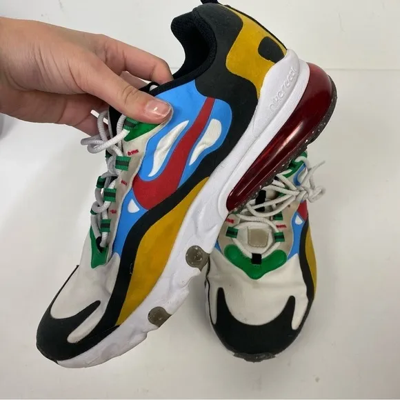 Nike 270 React Multi Color White Green Blue Sneakers