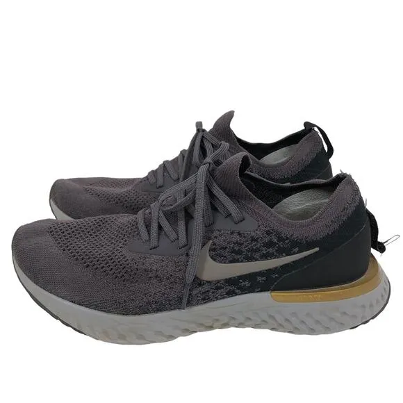 Nike Epic React Flyknit Running Shoes Thunder Gray Mens 9.5