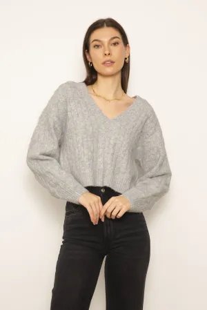 Nova Cable Crop Vneck