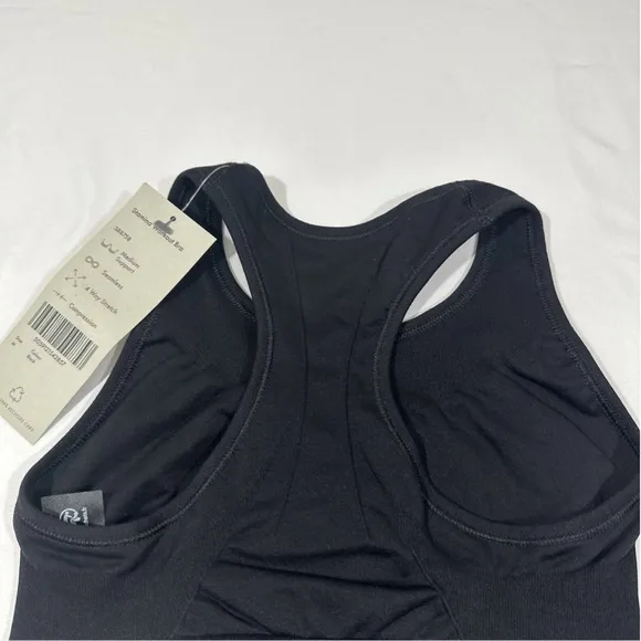 NWT $44 Sweaty Betty [ Medium ] Stamina Racerback Sports Bra‎ in Black