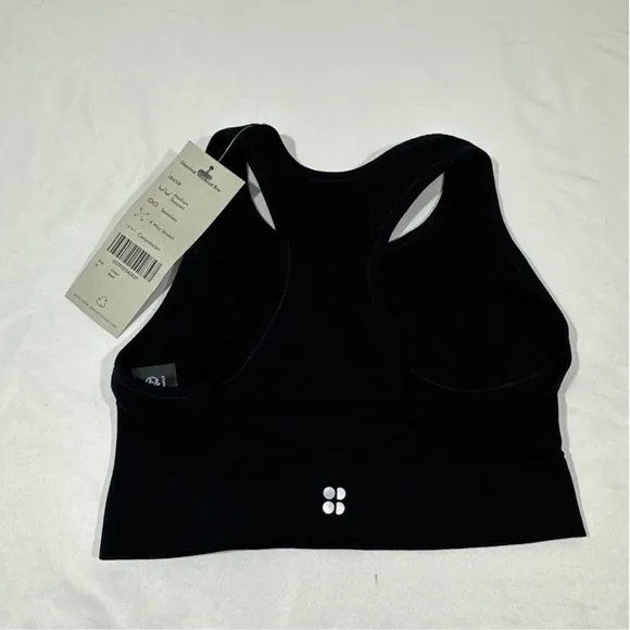NWT $44 Sweaty Betty [ Medium ] Stamina Racerback Sports Bra‎ in Black