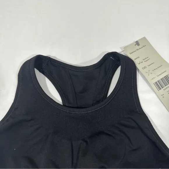NWT $44 Sweaty Betty [ Medium ] Stamina Racerback Sports Bra‎ in Black
