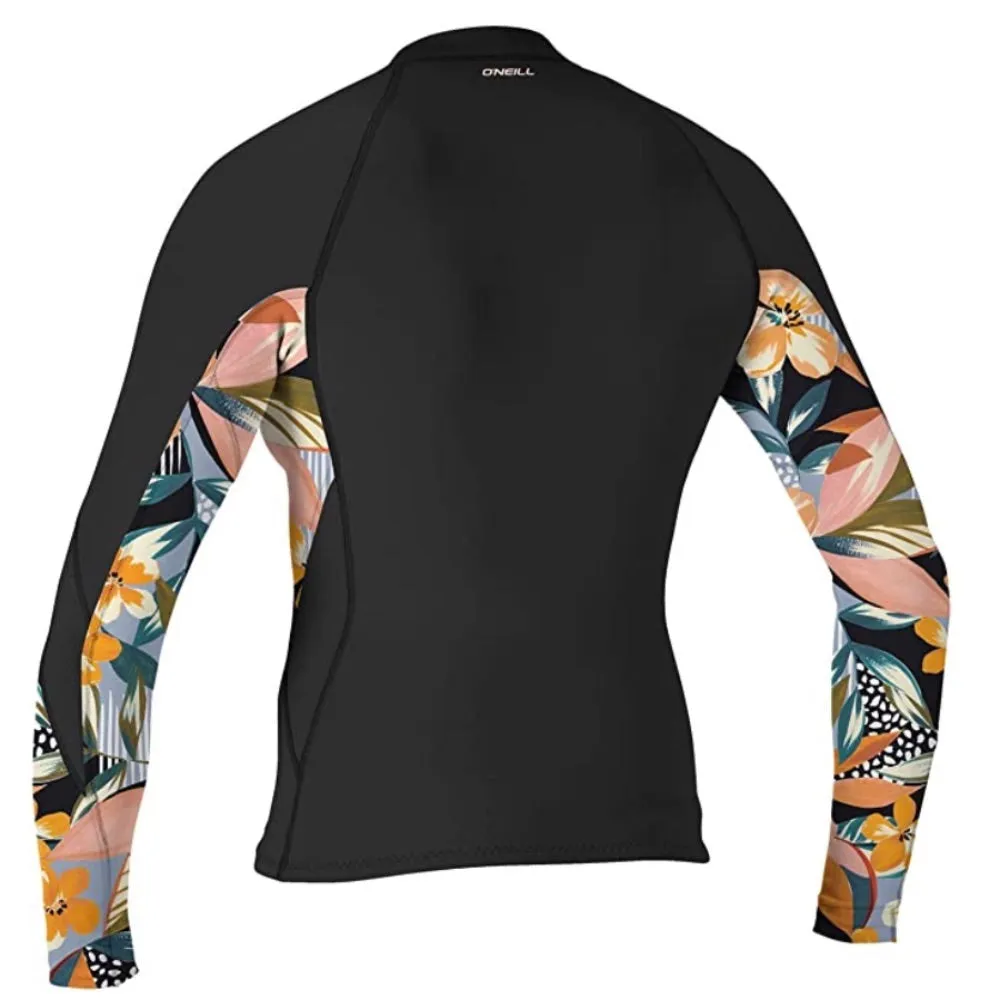 O'NEILL WMS BAHIA 1.5MM JACKET FRONT ZIP BLACK/DEMIFLOR