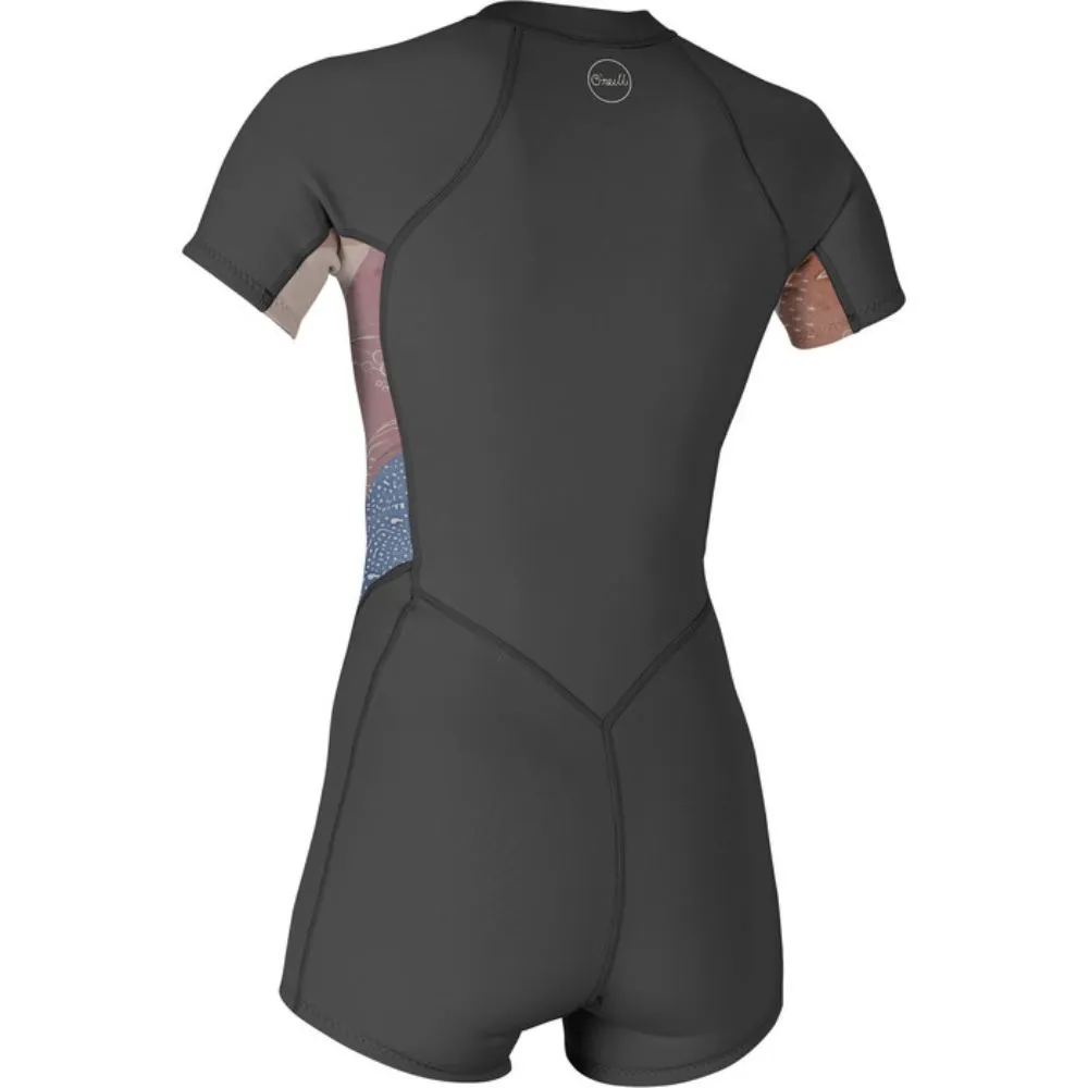 O'NEILL WMS BAHIA 2/1MM FRONT ZIP GRAPHITE