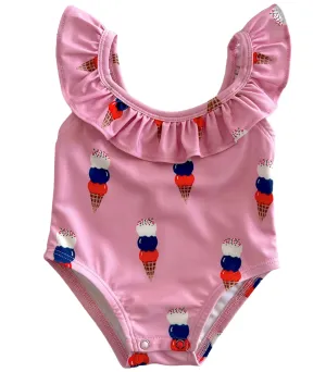 Pink Ice Cream / Isla Swimsuit / Upf 50 