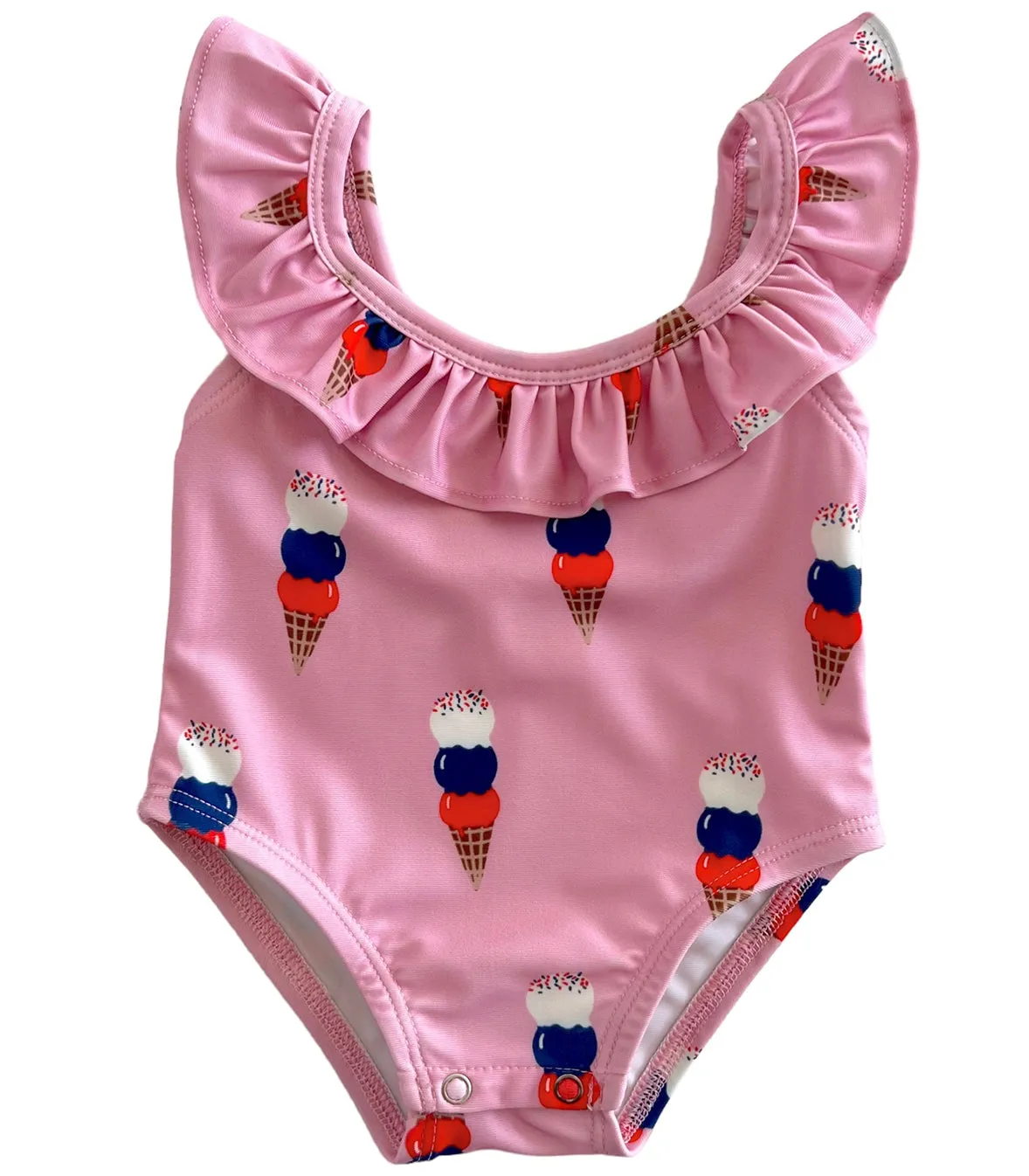 Pink Ice Cream / Isla Swimsuit / Upf 50 