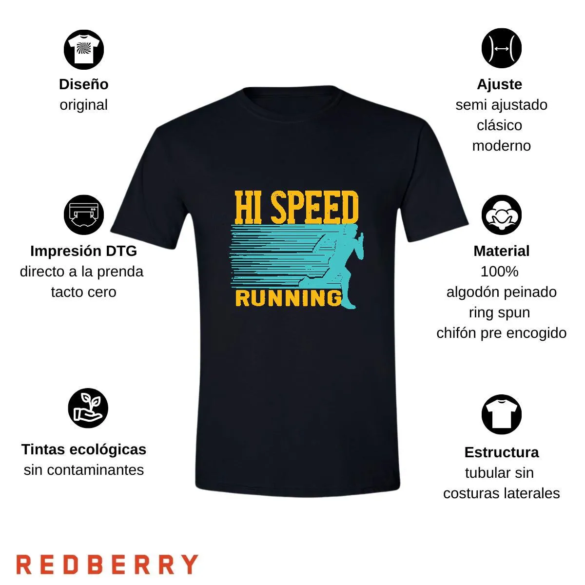 Playera Hombre Running Correr Maratón RN1009