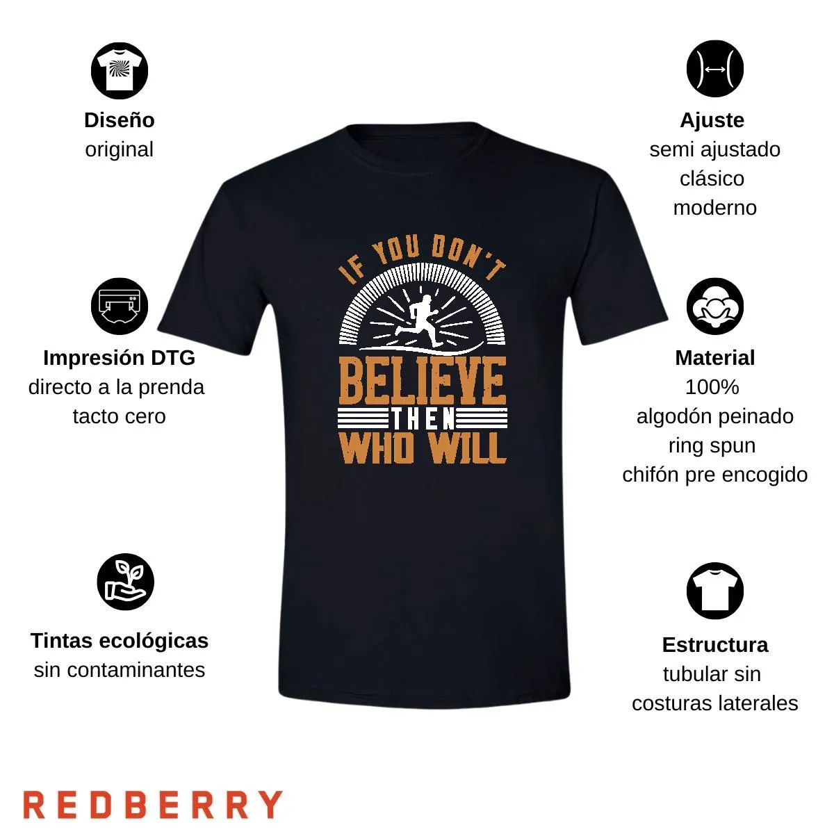 Playera Hombre Running Correr Maratón RN1016