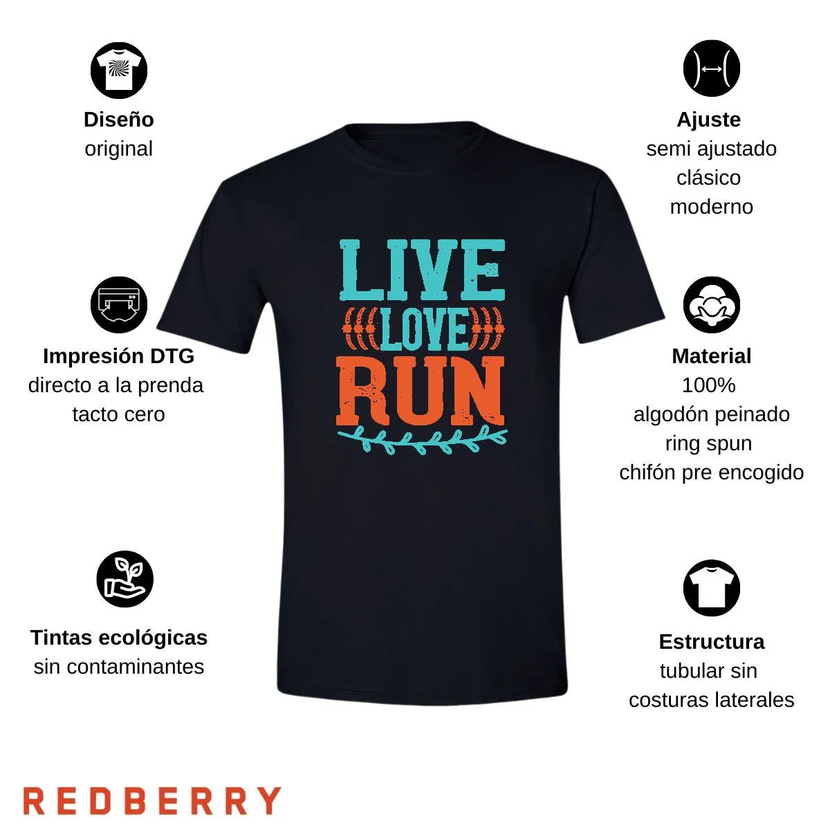 Playera Hombre Running Correr Maratón RN1018