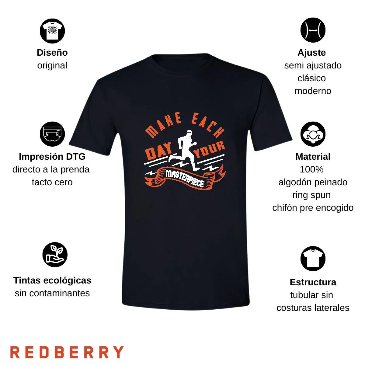 Playera Hombre Running Correr Maratón RN1020