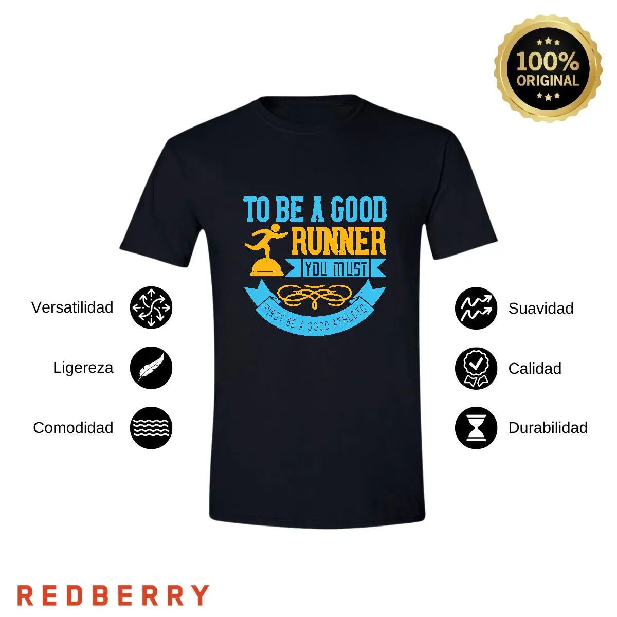 Playera Hombre Running Correr Maratón RN1044