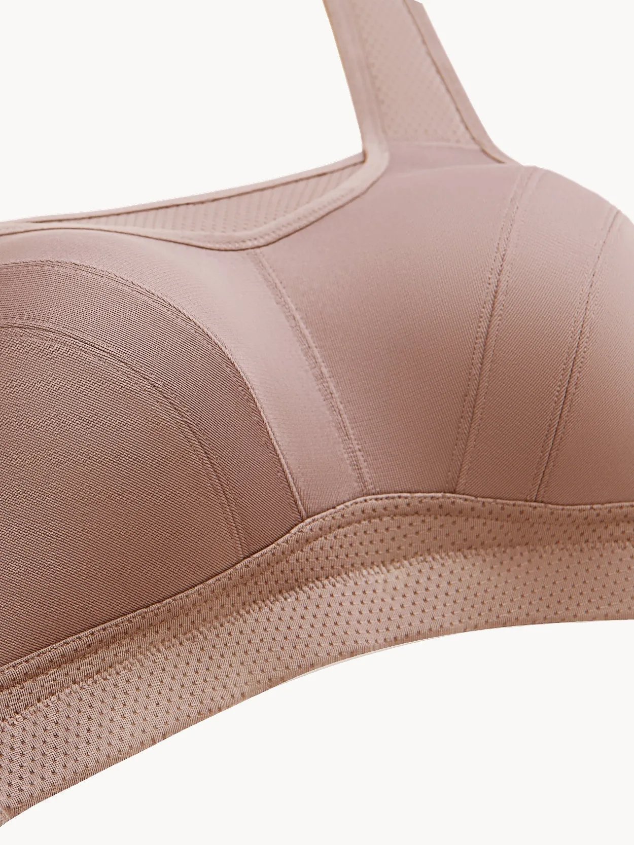 Plus Size Solid Absorb Breathable Sports Bra Amber