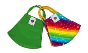 Pom Masks by Pomchies - Rainbow / Solid Green