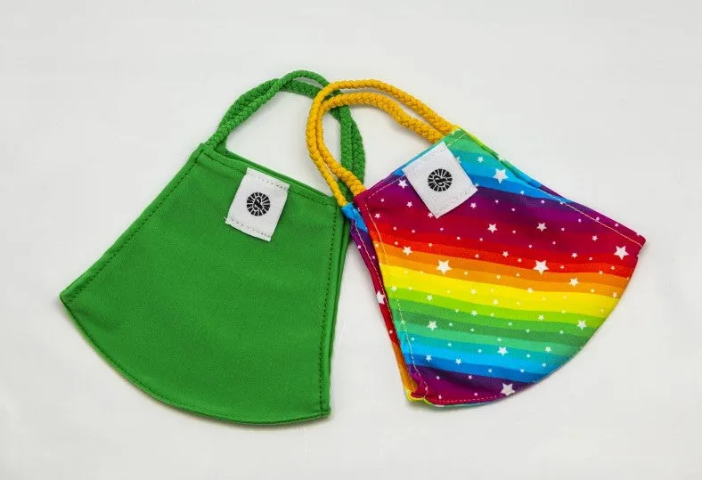 Pom Masks by Pomchies - Rainbow / Solid Green