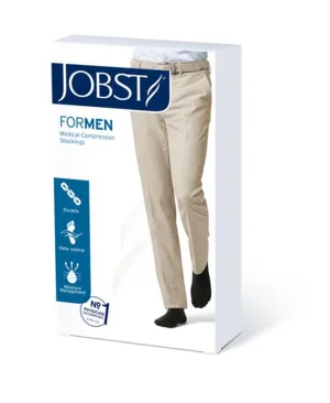 PR/1 JOBST MEDICAL LEG WEAR, MEN, KNEE HIGH, RIBBED, 15-20MMHG, XL, BLACK, CLOSED TOE