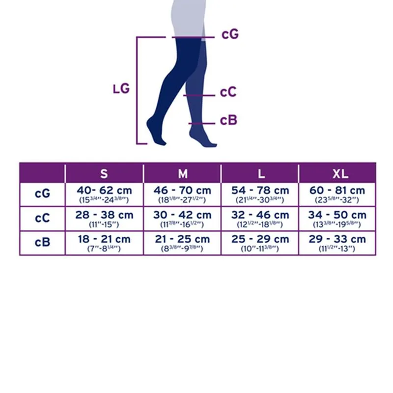 PR/1 JOBST MEDICAL LEG WEAR, MEN, RIBBED, THIGH HIGH W/SIL DOT BAND, 15-20MMHG, SM, KHAKI, CLOSED TOE
