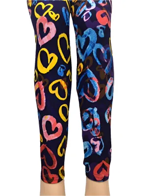 Printed Leggings "Hearts of Color"