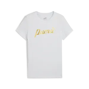PUMA Ess  Script Metallic Girls Tee