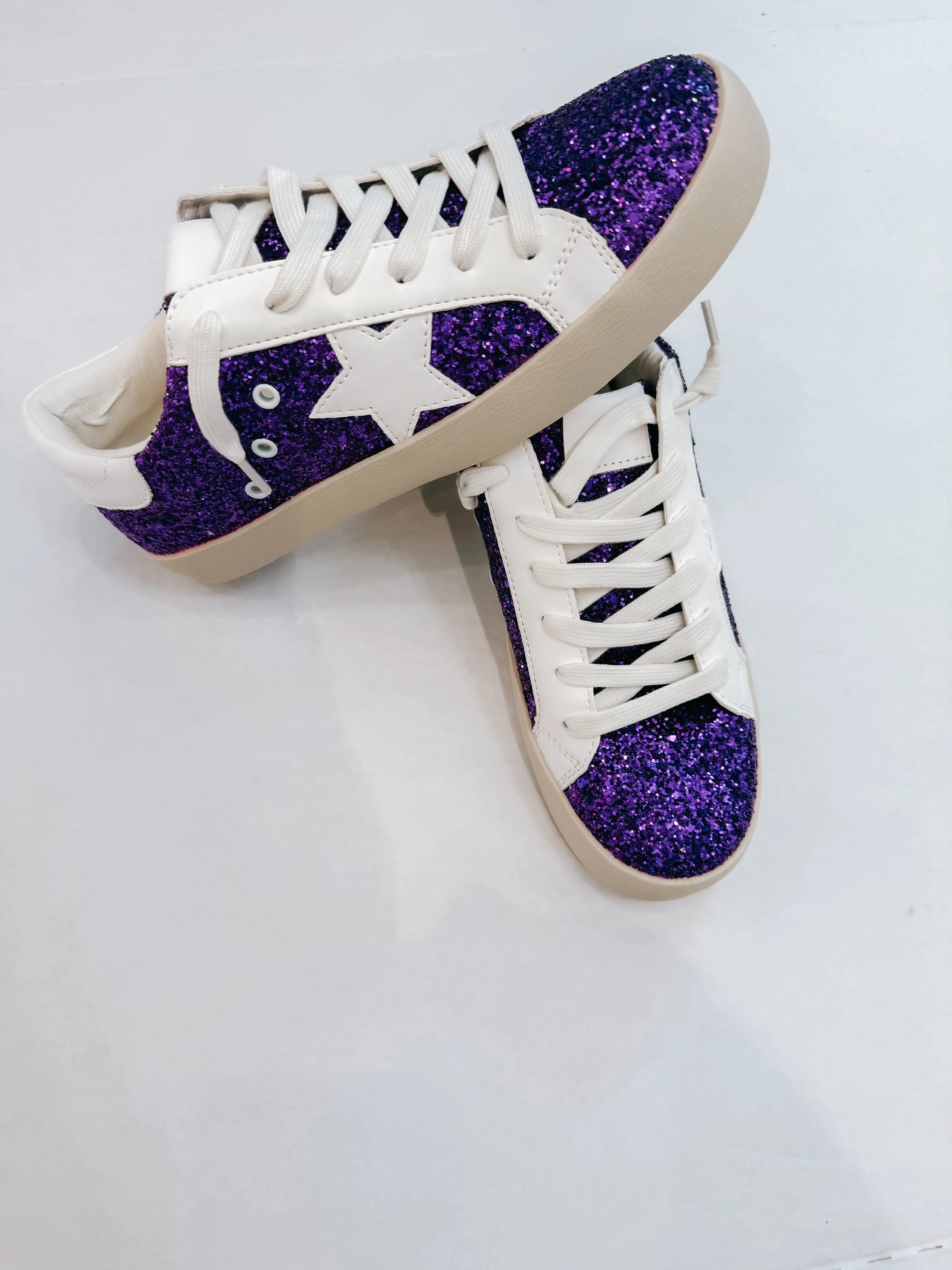 Purple Rally Glitter Sneaker