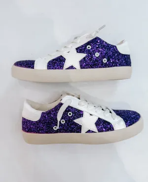 Purple Rally Glitter Sneaker