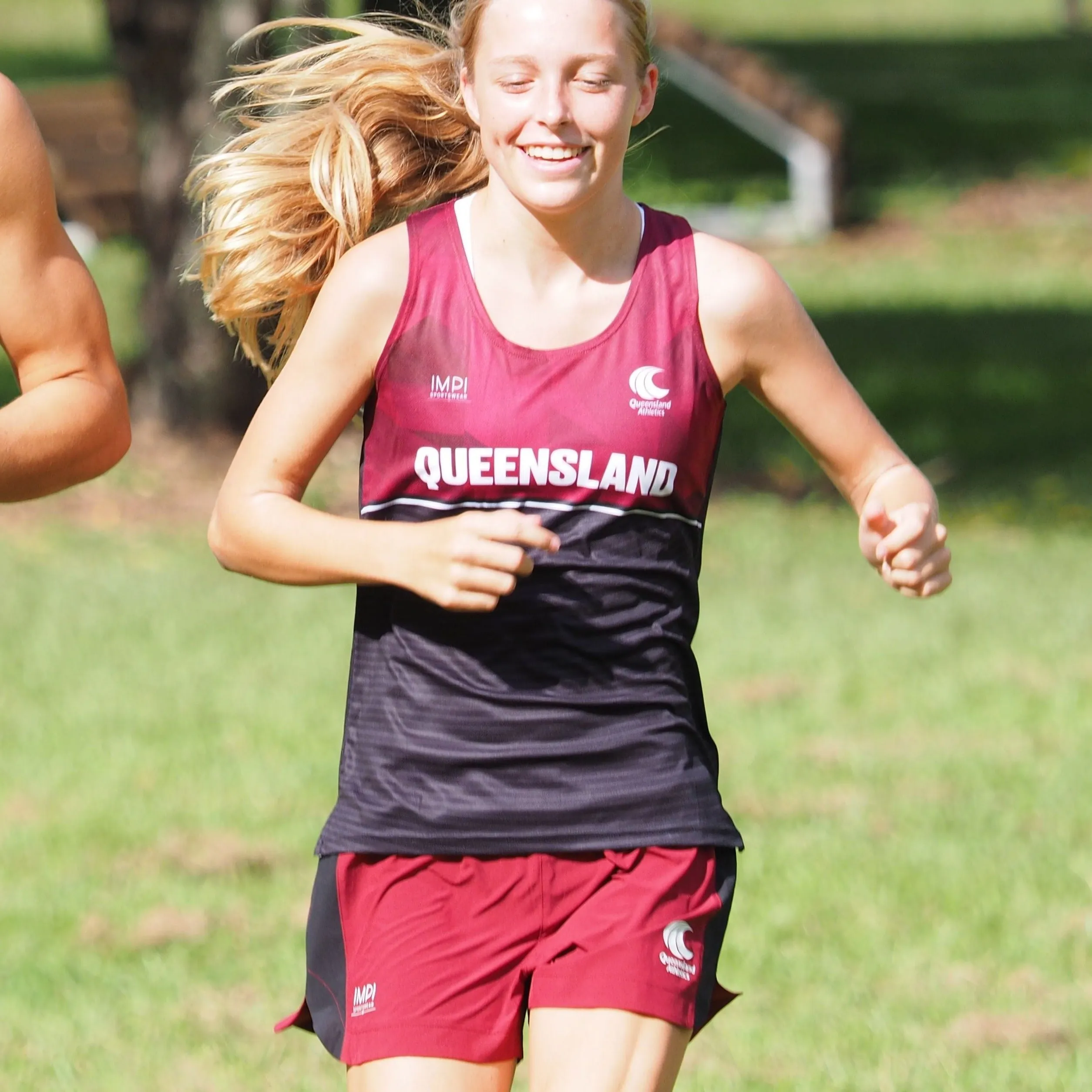 QLD Athletics - Ladies Maroon Casual Poly Shorts