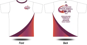 QUEENSLAND PICKLEBALL - 2023 Tour Tee (White)
