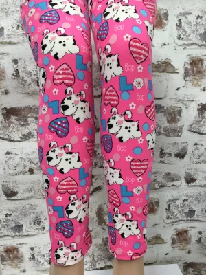 "Dog Gone Love" Printed Leggings