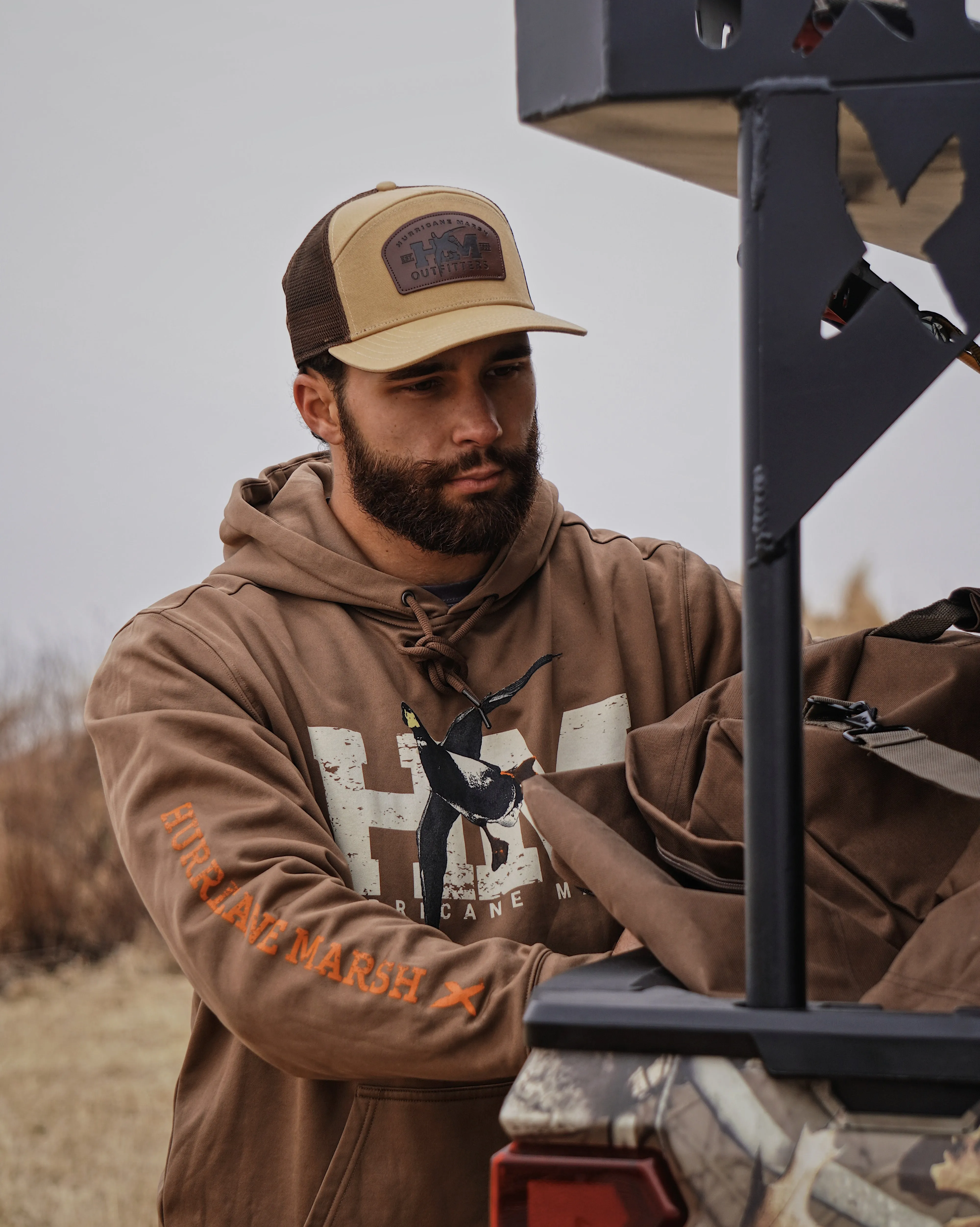 Red Leg Woodland Brown Performance Hoodie
