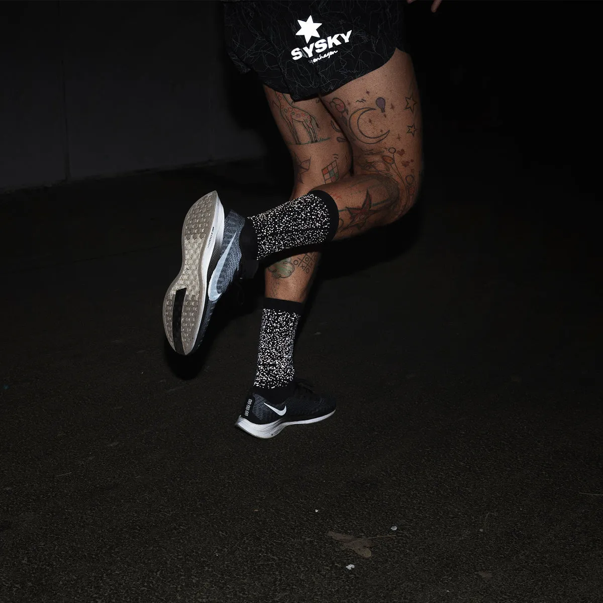 Reflective High Combat Socks - Black