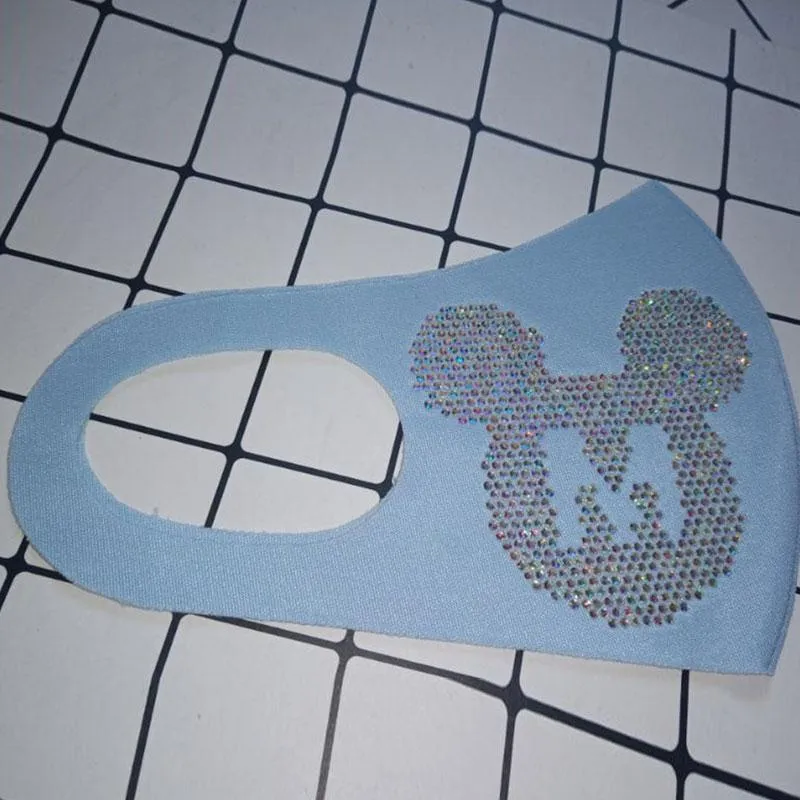 Rhinestone Cartoon Pattern Breathable Face Mask