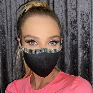 Rhinestone Decor Breathable Face Mask