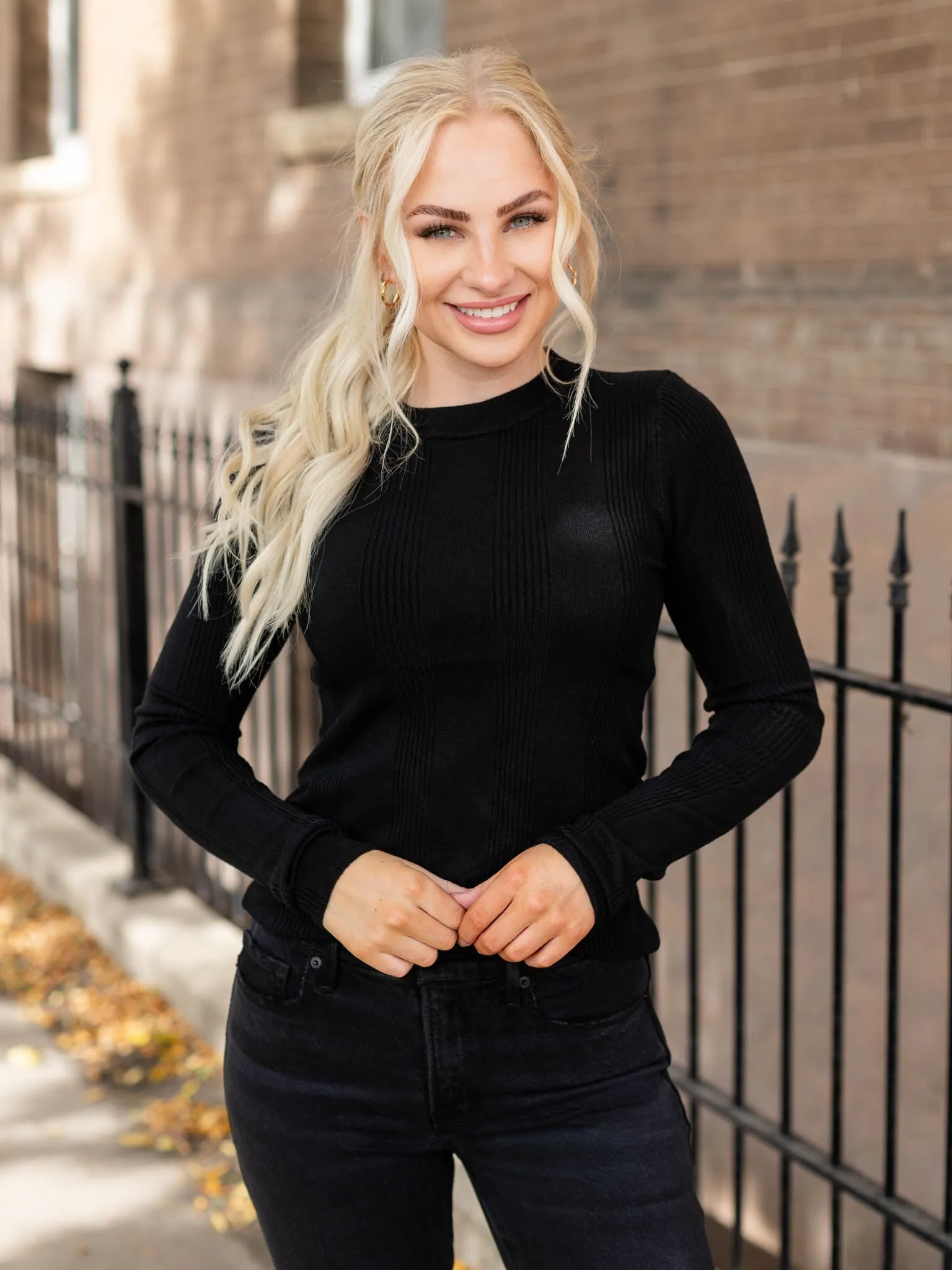 Ribbed Sweater Top