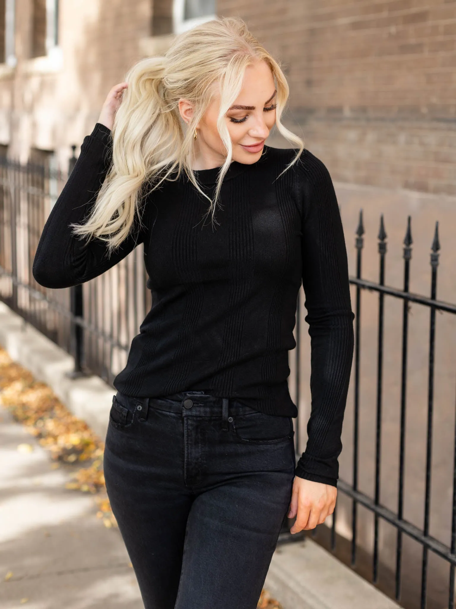 Ribbed Sweater Top
