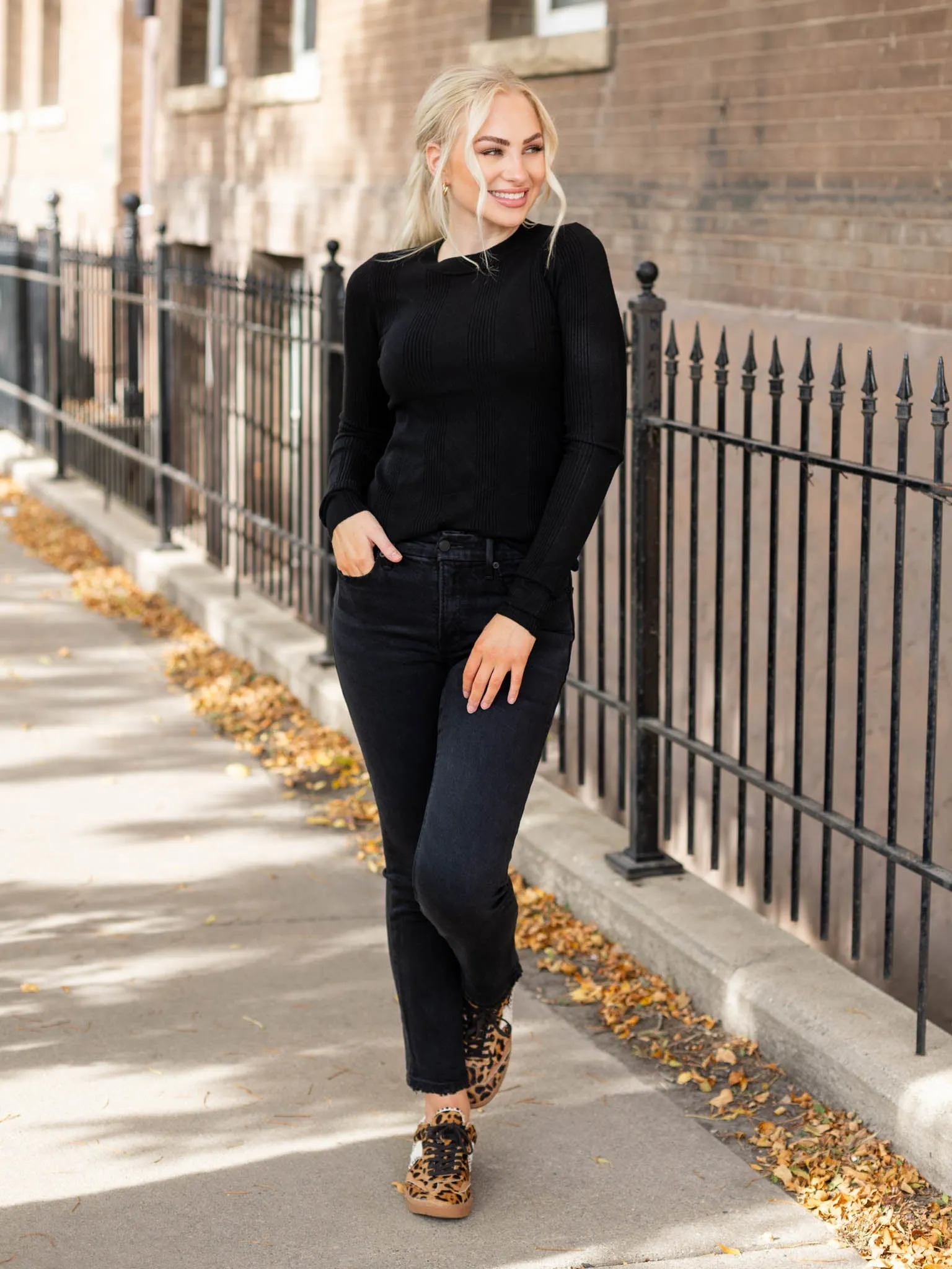 Ribbed Sweater Top