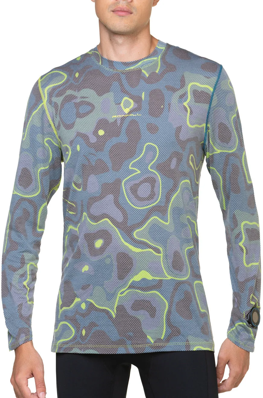 Ronhill Tech Golden Hour Long Sleeve Mens Running Top - Blue