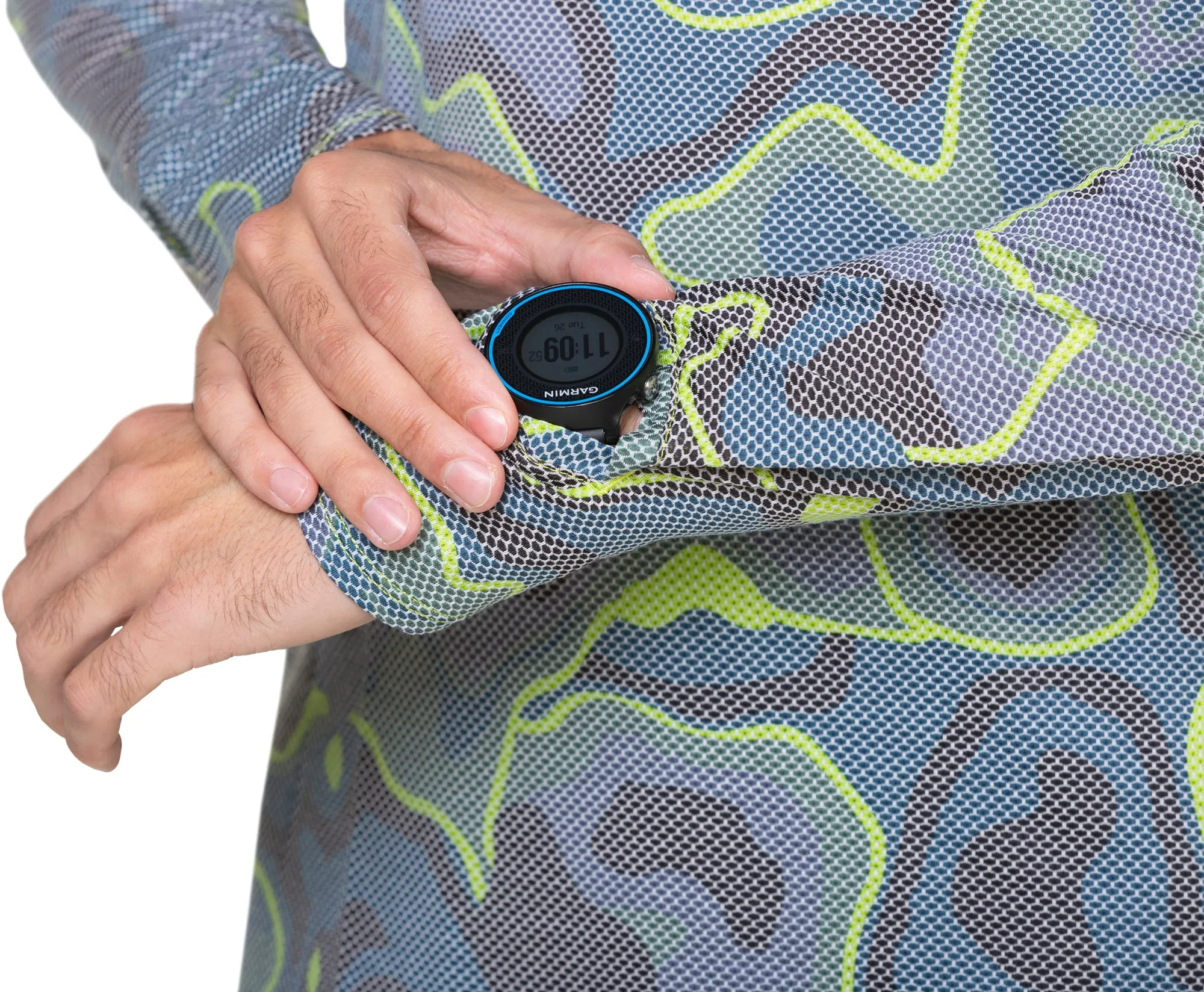 Ronhill Tech Golden Hour Long Sleeve Mens Running Top - Blue