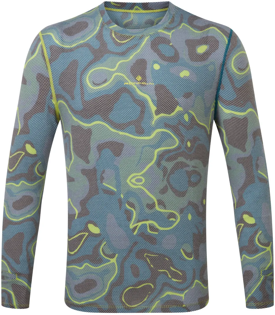 Ronhill Tech Golden Hour Long Sleeve Mens Running Top - Blue