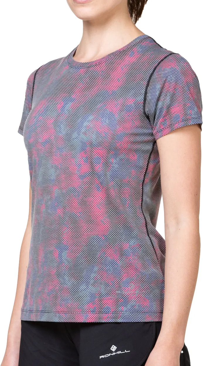 Ronhill Tech Golden Hour Short Sleeve Womens Running Top - Purple
