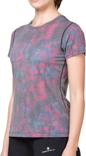 Ronhill Tech Golden Hour Short Sleeve Womens Running Top - Purple