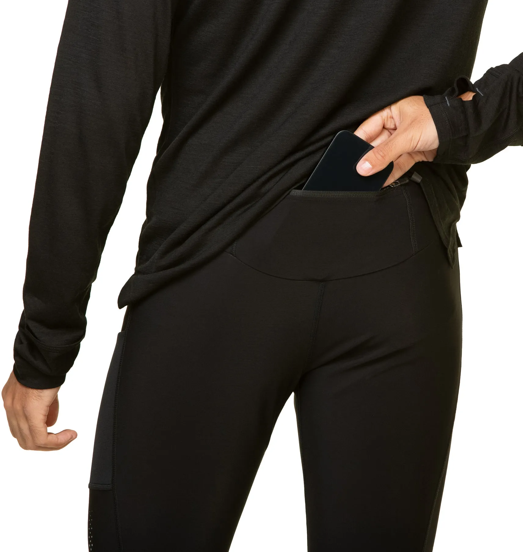 Ronhill Tech Winter Mens Long Running Tights - Black