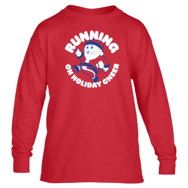 Running on Holiday Cheer Youth Cotton Shirt