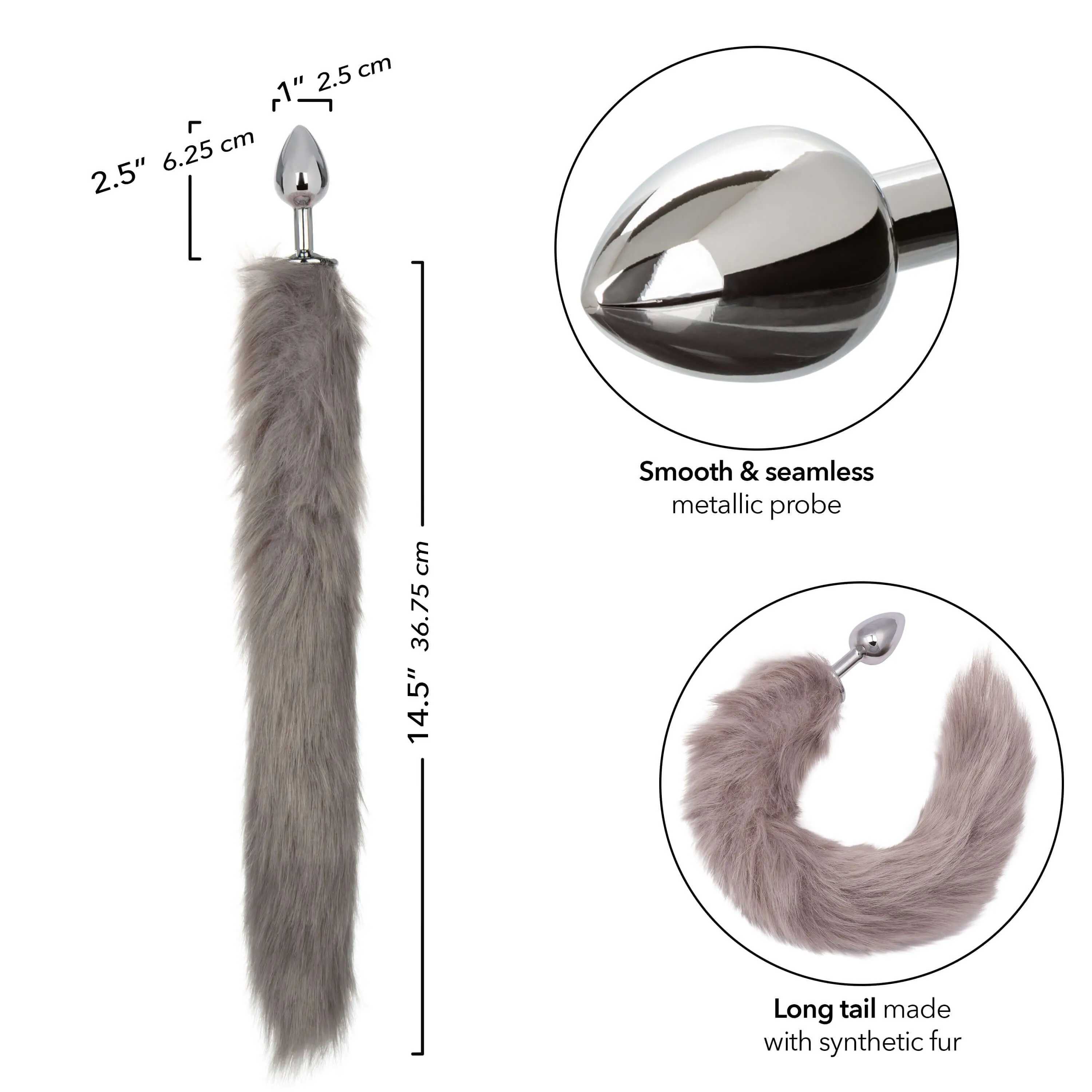 Running Wild Tail Anal Plug - Grey